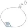 ATELIER PINKCITY Evil Eye Genuine Blue Topaz 925 Sterling Silver Bracelet Rhodium Plated Box Chain Adjustable Slider Bolo Style Jewelry Bracelet For Women