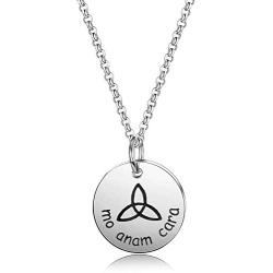Mo ANAM Cara Necklace Iris Celtic Soul Mate Necklace BFF Gift for Her
