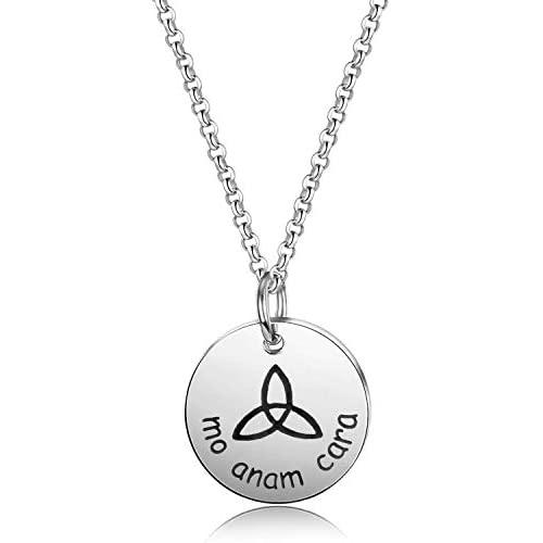 Mo ANAM Cara Necklace Iris Celtic Soul Mate Necklace BFF Gift for Her