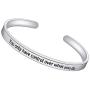 Myjewel Inspirational Bracelets Stainless Steel Cuff Bangle Gifts for Women, Men Teens Girls -Motivational Mantra Quote Inspirational Jewelry for Friendship Encouragement with Gift Box.