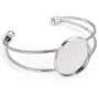 ZX Jewelry 5pcs/lot Fit 1 Inch Round Cabochon Bezel Tray Blank Bangles Bracelets for Men and Women ZX Jewelry 5pcs/lot Fit 1 Inch Round Cabochon Bezel Tray Blank Bangles Bracelets for Men and Women