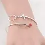 WUSUANED Heart Beat Stethoscope Birthstone Bracelet Nurse Medical Jewelry With Birthstone Birthday Gift for Nurse Doctor Medical Students
