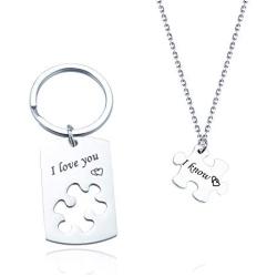 Couple Gifts for Him and Her Wedding Gifts Star Wars Jewelry I Love You I Know Necklace Girlfriend Boyfriend Husband Wife (Love You KR&NL)