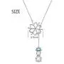 LINLIN FINE JEWELRY 925 Sterling Silver CZ Snowflake Cute Snowman Y-Shaped Lariat Necklace for Women Girls,20''