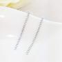 SELOVO Statement Dangle Chain Line Earrings Clear Cubic Zirconia Bridal Jewelry