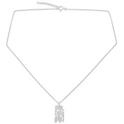 NOVICA .925 Sterling Silver Handmade Pendant Necklace, 18'' with a 1'' Extender, Elephant Stack