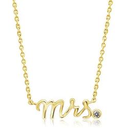 JADMIRE 0.02 Carats Swarovski Zirconia mrs Pendant Necklace, 16''+2'' Extender