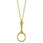 1928 Jewelry Gold Toned Magnifying Glass Necklace 1928 Jewelry Gold Toned Magnifying Glass Necklace
