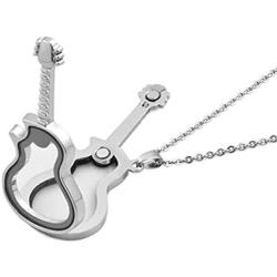 Jesse Ortega Guitar Musical Instrument Glass Living Memory Locket Pendant Necklace fit Floating Charms