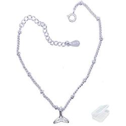 YouU Sterling Silver Mermaid Tail Bracelet Ball Beads Star Chain Bracelets Wrist Jewelry for Women Girls Gift with Transparent Box