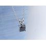 Dazzlingrock Collection 10K Gold Princess Cut Black Diamond Ladies Solitaire Pendant