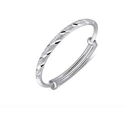 Fashion Women Jewelry Solid 925 Sterling Silver Bangle Bracelet Gift
