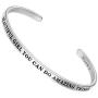 Mucers Gifts for Women, Silver Cuff Bracelets for Women, Inspirational Bracelets for Women, Birthday Gifts for Women