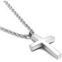 Molike Jewelry Mens Womens Stainless Steel Cross Pendant Necklace Twist Rope Chain, 20-22 Inch