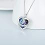 TOUPOP Mothers Day Gifts from Daughters Sterling Silver Moon and Star Pendant Necklace with Heart Crystal Jewelry Gifts for Women Mom Mother Friend Teen Girls Birthday