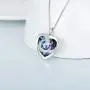 TOUPOP Mothers Day Gifts from Daughters Sterling Silver Moon and Star Pendant Necklace with Heart Crystal Jewelry Gifts for Women Mom Mother Friend Teen Girls Birthday