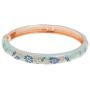 UJOY Bracelets Multicolor Golden Floral Butterfly Enamel Indian Jewelry Handmade Open Cuff Bangle for Women 55B30