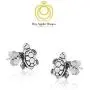 Big Apple Hoops - Easter Sunday Oxidized 925 Sterling Silver Turtle Animal Stud Earrings