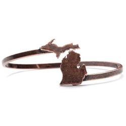 Stone Armory Michigan Bracelet | Michigan Map Bangle Bracelet | Michigan Gifts | Michigan Jewelry | Antique Copper Plated