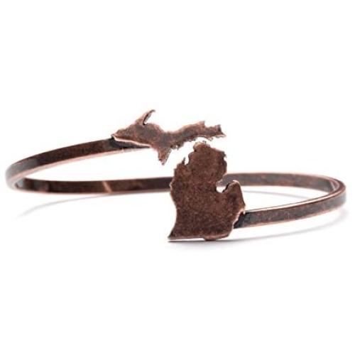 Stone Armory Michigan Bracelet | Michigan Map Bangle Bracelet | Michigan Gifts | Michigan Jewelry | Antique Copper Plated