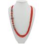 Bocar Long Multiple Row Handmade Beaded Resin Statement 36'' Necklace for Women (NK-10558)