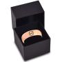 Horoscope Zodiac Astrology Cute Pisces Ring - Tungsten Band 8mm - Men - Women - 18k Rose Gold Step Bevel Edge - Yellow - Grey - Blue - Black - Brushed - Polished - Wedding - Gift Dome Flat Cut