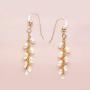 Pearl Drop Dangle Earrings for Women 14K Gold Filled Small Real White Freshwater Cultured Pearl Earrings COMOTO Jewelry