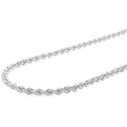 Verona Jewelers Sterling Silver 4MM Italian Diamond-Cut Rope Chain Necklace for Men and Women- 925 Braided Twist Italian Necklace, Rope Chain for Men, 925 Rope Chain (16-36)