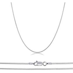 Orostar Sterling Silver 925 Italian 1MM Snake Chain, Sizes 16'' - 30'' - Made in Italy