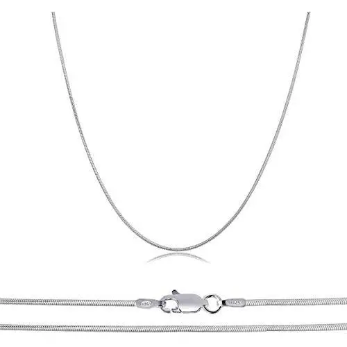 Orostar Sterling Silver 925 Italian 1MM Snake Chain, Sizes 16'' - 30'' - Made in Italy Orostar Sterling Silver 925 Italian 1MM Snake Chain, Sizes 16'' - 30'' - Made in Italy