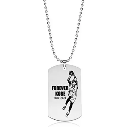 KOBE Motivational Gift Basketball Star Memorial Jewelry Stainless Steel Pendant Necklace KOBE Motivational Gift Basketball Star Memorial Jewelry Stainless Steel Pendant Necklace