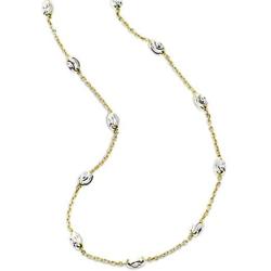 Sterling Silver Station Oval Bead Necklace for Women Teen Girls- 925 Station Necklace, 925 Silver Jewelry, Sterling Silver Necklace 10-36 Inch, Silver, Gold, Rose Gold