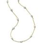 Sterling Silver Station Oval Bead Necklace for Women Teen Girls- 925 Station Necklace, 925 Silver Jewelry, Sterling Silver Necklace 10-36 Inch, Silver, Gold, Rose Gold