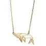 La Menagerie Whale Gold Origami Jewelry & Gold Geometric Necklace – 18 Karat Plated Gold Necklace & Whale Necklaces for Women – Whale Necklace for Girls & Origami Necklace