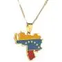 Yidan Stainless Steel Venezuela Map Flag Pendant Necklace Gold Color Venezuelan Jewelry Yidan Stainless Steel Venezuela Map Flag Pendant Necklace Gold Color Venezuelan Jewelry