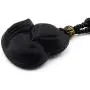 Gungneer Fox Obsidian Necklace Pendant Adjustable Cotton Chain Wisdom Talisman Fengshui Jewelry for Men Women Gungneer Fox Obsidian Necklace Pendant Adjustable Cotton Chain Wisdom Talisman Fengshui Jewelry for Men Women