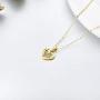 SISGEM 14K Real Gold Heart Necklace for Women,Solid Gold Chain and Pendant Necklace with Natural Diamond,Anniversary Jewelry Gifts for Wife Girlfriend,16+2