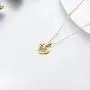 SISGEM 14K Real Gold Heart Necklace for Women,Solid Gold Chain and Pendant Necklace with Natural Diamond,Anniversary Jewelry Gifts for Wife Girlfriend,16+2