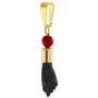 In Season Jewelry Figa Hand Charm Black Simulated Azabache Good Luck Amulet Pendant