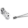 VNOX Memorial Jewellery Stainless Steel Glass Hourglass Shapes Urn Cremation Pendant Necklace,Gold Plated