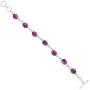 Amethyst Bracelet For Women Mom Wife Silver Overlay Handmade Vintage Style Jewelry