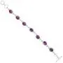 Amethyst Bracelet For Women Mom Wife Silver Overlay Handmade Vintage Style Jewelry