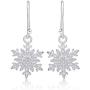 Brilliant Shine Snowflake Earrings Set for Christmas Winter Holidays Never Rust 925 Sterling Silver for Women & Girls with Free Breathtaking Gift Box