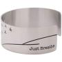 Vera Viva Just Breathe Hidden Inspirational Mindful Cuff Bracelet in Stainless Steel, Adjustable Fit