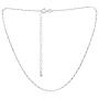 Sea of Ice Sterling Silver 1mm Diamond-Cut Alternate Bead Rolo Chain Necklace for Women, Size 14'' - 36'' Italy