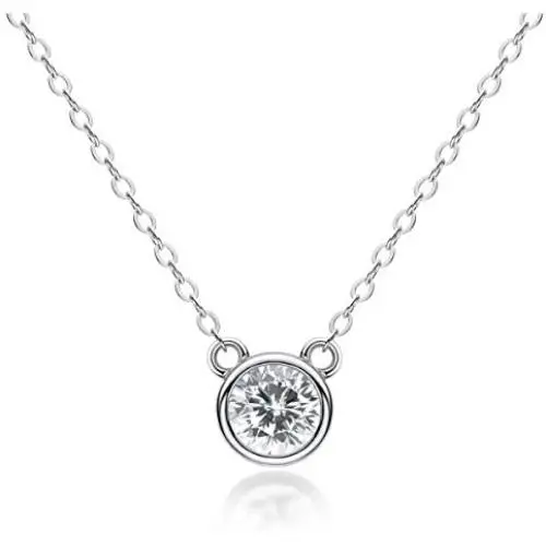 AINUOSHI 1 Carat Moissanite Pendant Necklace, Gold Plated Sterling Silver 18'' Chain Necklace, Ideal Gift for Thanksgiving, Mothers Day, Anniversary and Birthday AINUOSHI 1 Carat Moissanite Pendant Necklace, Gold Plated Sterling Silver 18'' Chain Necklace, Ideal Gift for Thanksgiving, Mothers Day, Anniversary and Birthday