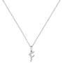 MONOZO Initial Necklace for Women Girls, 14K White Gold Plated Dainty Necklace with Initials, Letter Cubic Zirconia Monogram Small Initial Necklace Gifts for Women Teen Girls BFF Friendship
