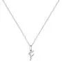 MONOZO Initial Necklace for Women Girls, 14K White Gold Plated Dainty Necklace with Initials, Letter Cubic Zirconia Monogram Small Initial Necklace Gifts for Women Teen Girls BFF Friendship
