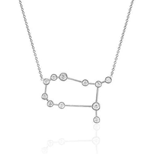 Sterling Silver Zodiac Necklace Constellation Jewelry Birthday Gift Sorority Sister Gift