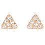 Swarovski Crystal Facet White Swan Rose Gold-Plated Earrings
